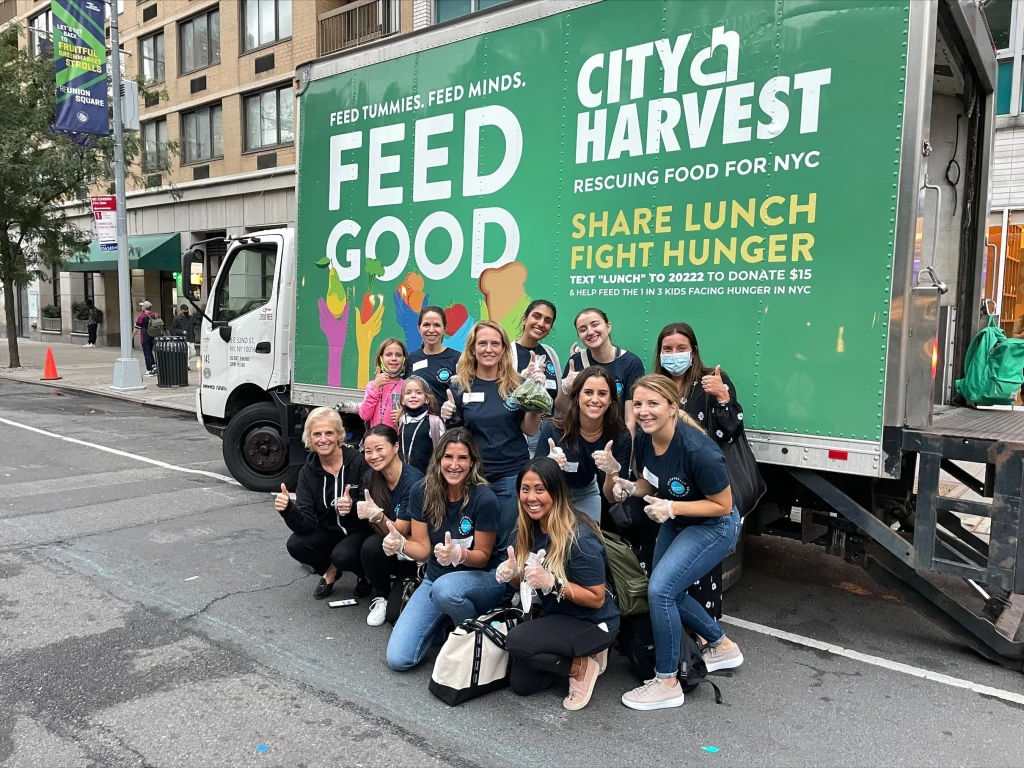 Blackstone Volunteers with City Harvest Truck